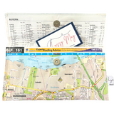 Recycled Street Map Wallet - Morningside, Colmslie,  Balmoral, Seven Hills, Cannon Hill