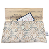 Wallpaper and Sheet Music Wallet - Celtic Weave + Piano Music