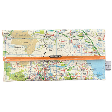 Recycled Street Map Wallet - Brisbane and Surrounding Suburbs