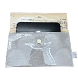 Wallpaper and Sheet Music Wallet - Deco Silver Fans + Bach